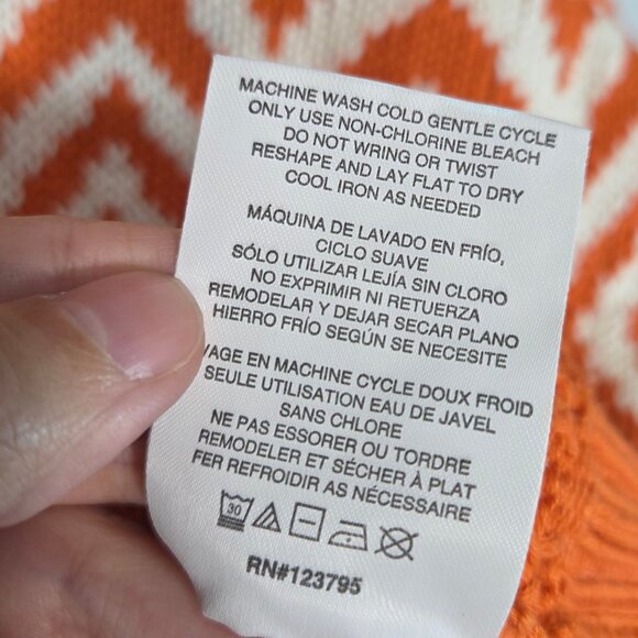 Alp N Rock Selena II Crew Neck Sweater Tangerine Orange Fair Isle Winter Ski XL - Picture 9 of 10